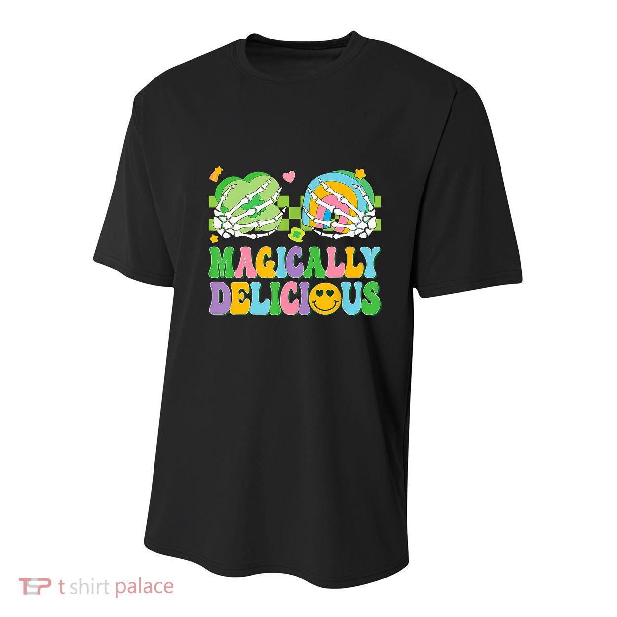 Magically Delicious Hippie St Patrick's Day Skeleton Charms Youth Performance Sprint T-Shirt