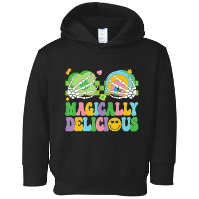 Magically Delicious Hippie St Patrick's Day Skeleton Charms Toddler Hoodie