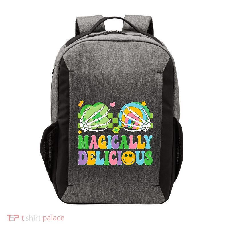 Magically Delicious Hippie St Patrick's Day Skeleton Charms Vector Backpack