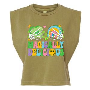 Magically Delicious Hippie St Patrick's Day Skeleton Charms Garment-Dyed Women's Muscle Tee