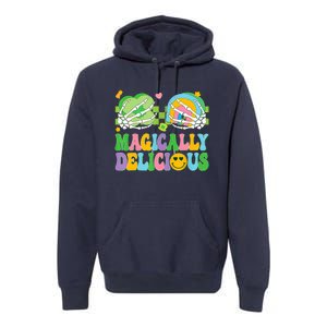 Magically Delicious Hippie St Patrick's Day Skeleton Charms Premium Hoodie