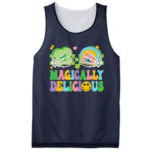 Magically Delicious Hippie St Patrick's Day Skeleton Charms Mesh Reversible Basketball Jersey Tank