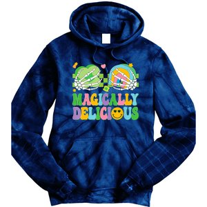 Magically Delicious Hippie St Patrick's Day Skeleton Charms Tie Dye Hoodie