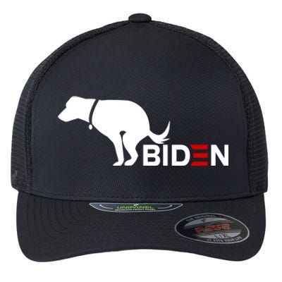 My Dog Hates Biden Funny Anti Biden Flexfit Unipanel Trucker Cap