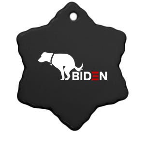 My Dog Hates Biden Funny Anti Biden Ceramic Star Ornament