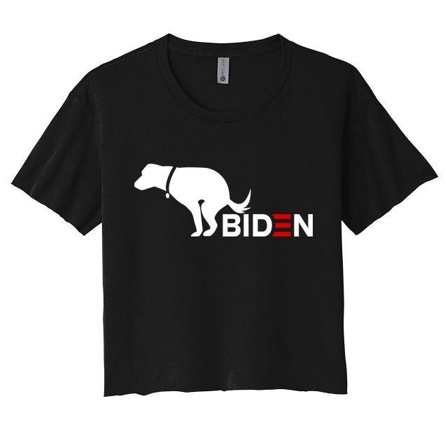 My Dog Hates Biden Funny Anti Biden Crop Top