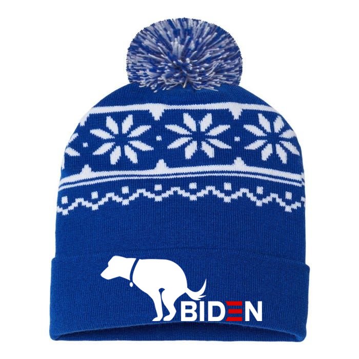 My Dog Hates Biden Funny Anti Biden USA-Made Snowflake Beanie