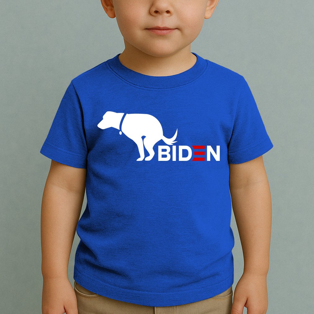 My Dog Hates Biden Funny Anti Biden Toddler T-Shirt