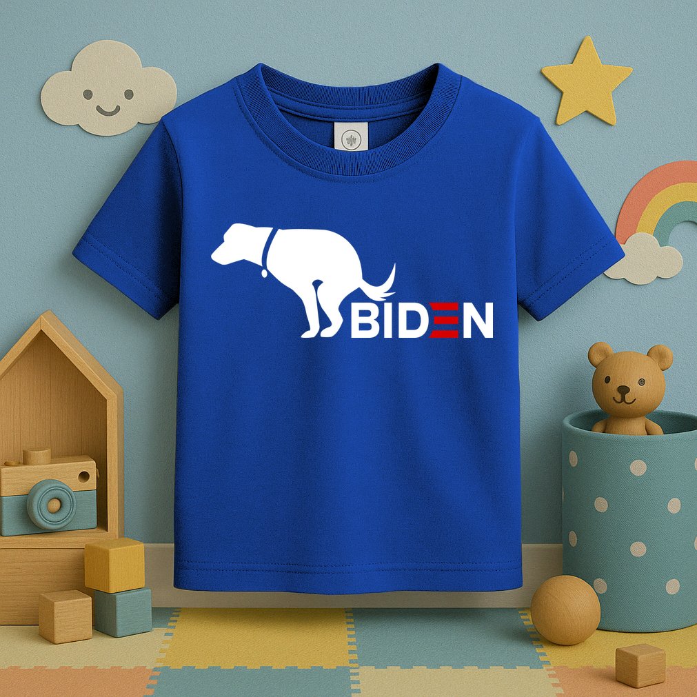 My Dog Hates Biden Funny Anti Biden Toddler T-Shirt