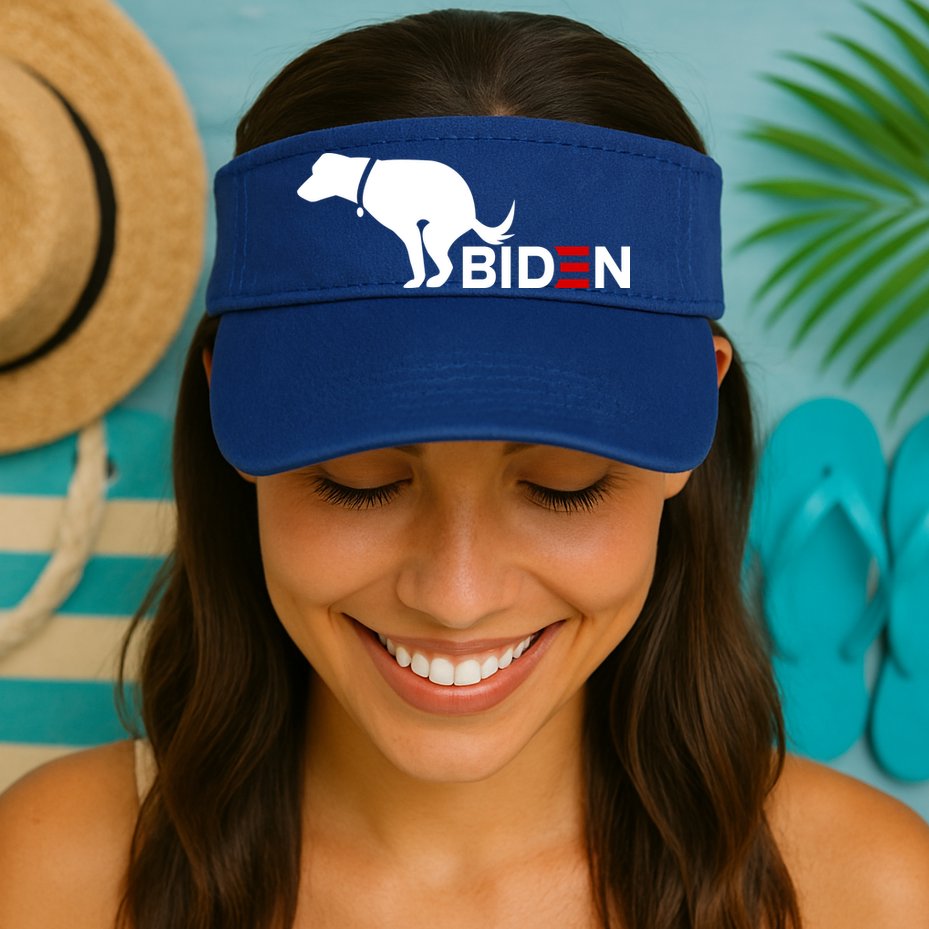 My Dog Hates Biden Funny Anti Biden Visor