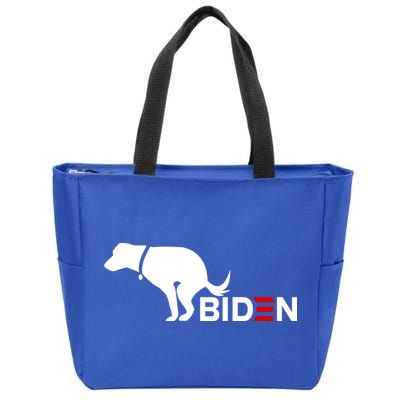 My Dog Hates Biden Funny Anti Biden Zip Tote Bag