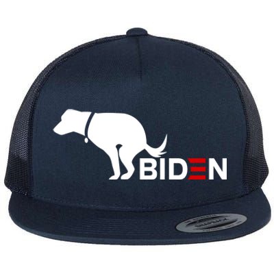 My Dog Hates Biden Funny Anti Biden Flat Bill Trucker Hat