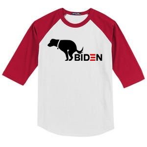 My Dog Hates Biden Funny Anti Biden Kids Colorblock Raglan Jersey