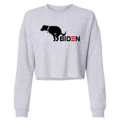 My Dog Hates Biden Funny Anti Biden Cropped Pullover Crew