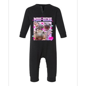 Moo Deng Hippo Baby Pygmy Funny Gift Infant Fleece One Piece