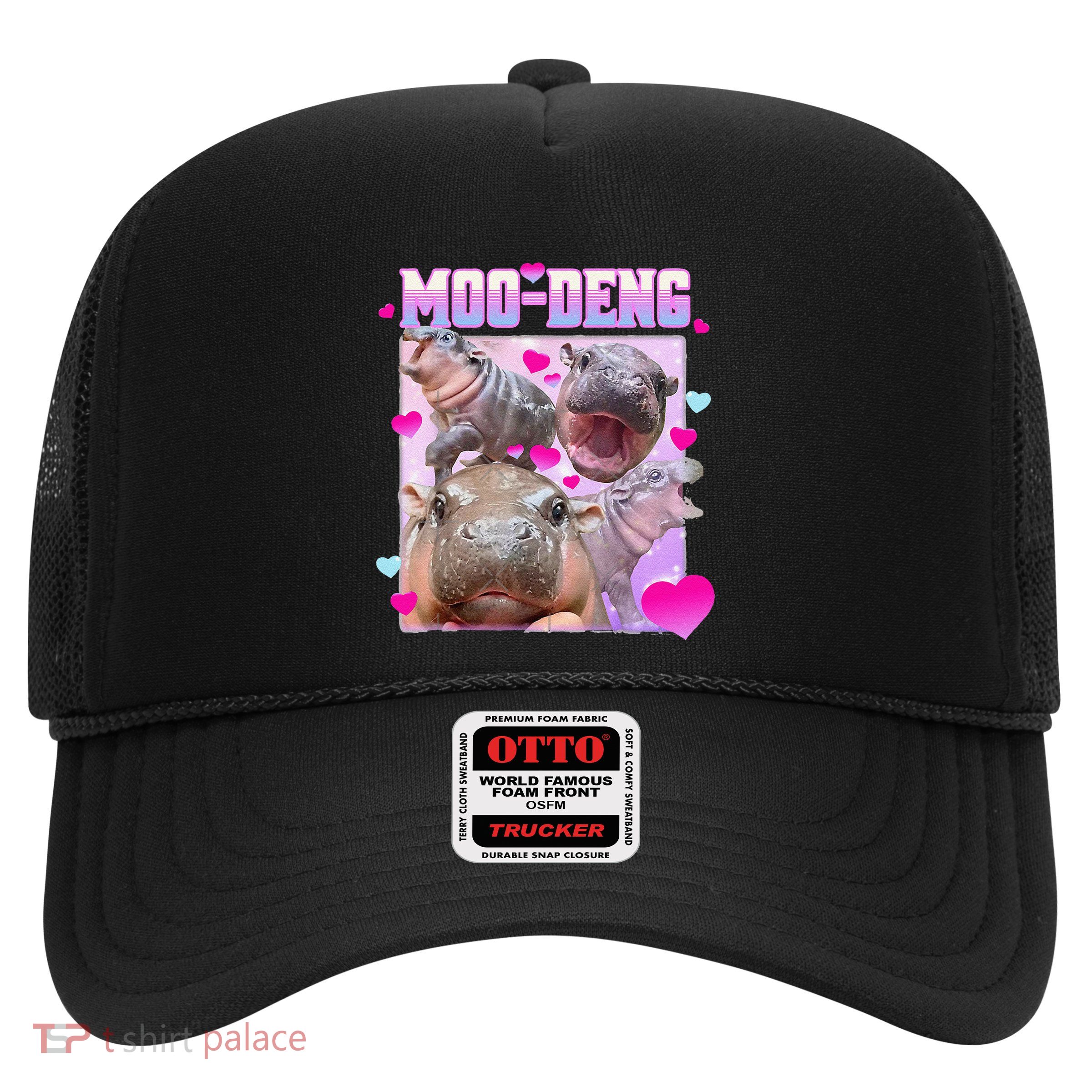 Moo Deng Hippo Baby Pygmy Funny Gift Trucker Hat