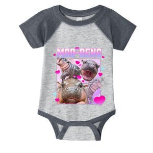 Moo Deng Hippo Baby Pygmy Funny Gift Infant Baby Jersey Bodysuit