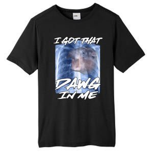 Moo Deng Hippo Funny Ironic Meme Xray I Got That Dawg In Me Tall Fusion ChromaSoft Performance T-Shirt