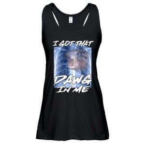 Moo Deng Hippo Funny Ironic Meme Xray I Got That Dawg In Me Ladies Essential Flowy Tank