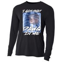 Moo Deng Hippo Funny Ironic Meme Xray I Got That Dawg In Me Cooling Performance Long Sleeve Crew