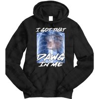 Moo Deng Hippo Funny Ironic Meme Xray I Got That Dawg In Me Tie Dye Hoodie