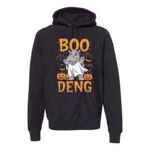 Moo Deng Halloween Cute Baby Pygmy Hippo Premium Hoodie