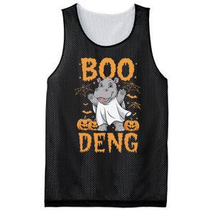 Moo Deng Halloween Cute Baby Pygmy Hippo Mesh Reversible Basketball Jersey Tank