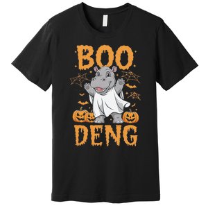 Moo Deng Halloween Cute Baby Pygmy Hippo Premium T-Shirt