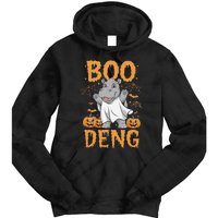 Moo Deng Halloween Cute Baby Pygmy Hippo Tie Dye Hoodie