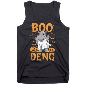 Moo Deng Halloween Cute Baby Pygmy Hippo Tank Top