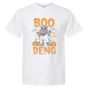 Moo Deng Halloween Cute Baby Pygmy Hippo Garment-Dyed Heavyweight T-Shirt