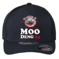 Moo Deng Hippo Cute Baby Pygmy Funny Election 2024 Flexfit Unipanel Trucker Cap