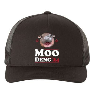 Moo Deng Hippo Cute Baby Pygmy Funny Election 2024 Yupoong Adult 5-Panel Trucker Hat