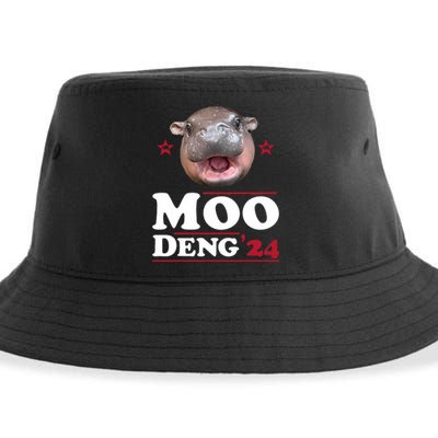 Moo Deng Hippo Cute Baby Pygmy Funny Election 2024 Sustainable Bucket Hat