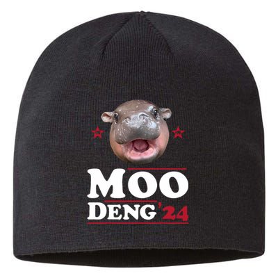 Moo Deng Hippo Cute Baby Pygmy Funny Election 2024 Sustainable Beanie