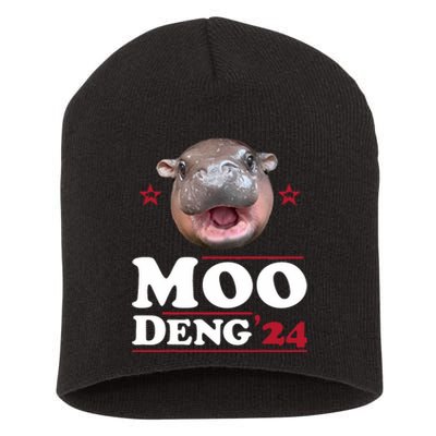 Moo Deng Hippo Cute Baby Pygmy Funny Election 2024 Short Acrylic Beanie