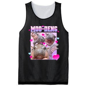 Moo Deng Hippo Baby Pygmy Funny Mesh Reversible Basketball Jersey Tank