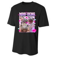 Moo Deng Hippo Baby Pygmy Funny Performance Sprint T-Shirt