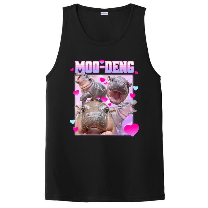 Moo Deng Hippo Baby Pygmy Funny PosiCharge Competitor Tank