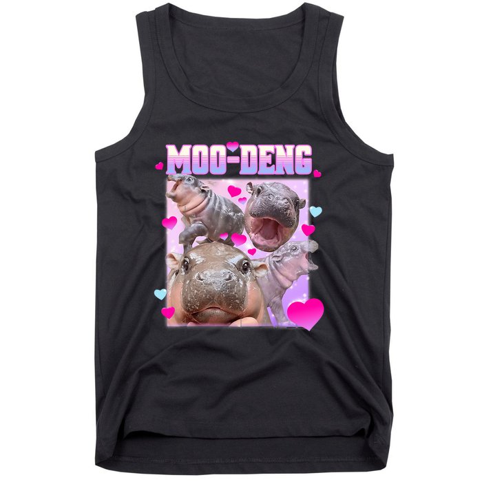 Moo Deng Hippo Baby Pygmy Funny Tank Top