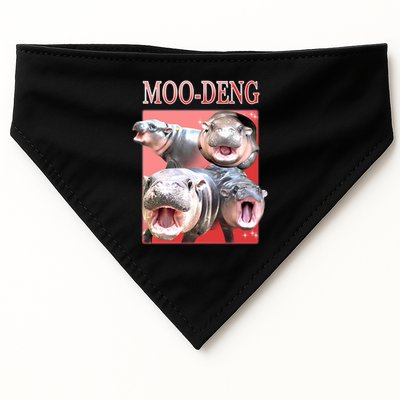 Moo Deng Hippo Meme Funny USA-Made Doggie Bandana