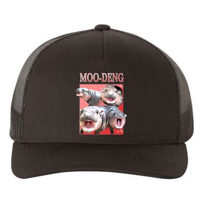 Moo Deng Hippo Meme Funny Yupoong Adult 5-Panel Trucker Hat