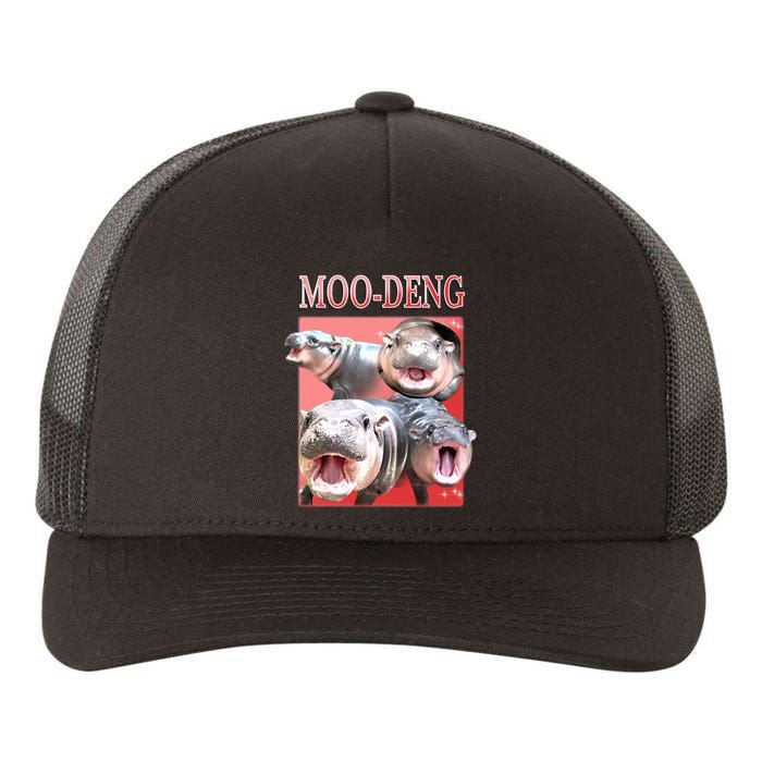 Moo Deng Hippo Meme Funny Yupoong Adult 5-Panel Trucker Hat