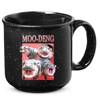 Moo Deng Hippo Meme Funny 15oz Campfire Ceramic Mug
