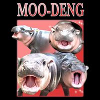 Moo Deng Hippo Meme Funny Drawstring Bag
