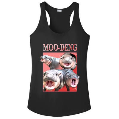 Moo Deng Hippo Meme Funny Ladies PosiCharge Competitor Racerback Tank