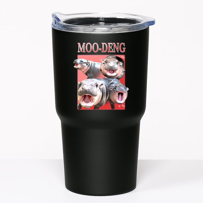 Moo Deng Hippo Meme Funny Tumbler