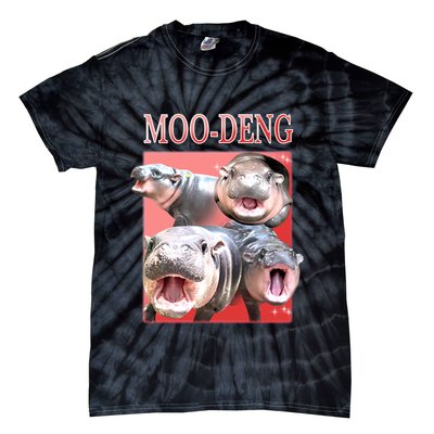 Moo Deng Hippo Meme Funny Tie-Dye T-Shirt