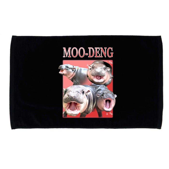 Moo Deng Hippo Meme Funny Microfiber Hand Towel