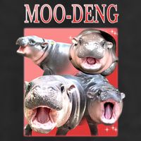 Moo Deng Hippo Meme Funny Microfiber Hand Towel